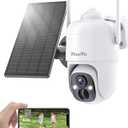 Solar Security Camera Wireless Outdoor, 360 View Qutdoor Cameras for Home Security with AI Motion Detection, 2K Color Night Vision, Two-Way Talk, IP66 Weatherproof, SD/Cloud Storage