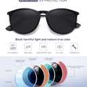 WOWSUN Retro Polarized Sunglasses Womens 2026 Trendy Round Classic Glasses