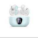 Wireless Earbuds, Bluetooth 5.4 Headphones HiFi Stereo, Bluetooth Earbuds with ENC Noise Cancelling Mic, IP7 Waterproof in Ear Earphones, 48H, LED Display Ear Buds for Pad Workout Sports Azure