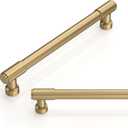 10 Pack Champagne Bronze Cabinet Pulls 6.3 Inch(160mm) Kitchen Cabinet Handles Cabinet Hardware for Drawer Pulls