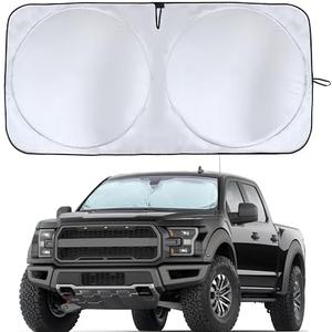 EcoNour Truck Windshield Sun Shade & Sun Block | Sun Shade for Windshield | Automotive Interior Accessories & Truck Window Shades for Heat & UV Protection | X-Large (69" x 35")