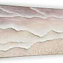 Beach Wave Textured Wall Art - Hand Painted Abstract Wall Painting for Living Room Framed Artwork 60x30 Horizontal Canvas Extra Large Plaster Wall Decor