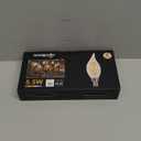 E12 Chandelier Light Bulbs, Dimmable 60 Watt Equivalent 2700K Soft Warm White Candelabra Light Bulbs for Bedroom, 500LM 5.5W Efficient Lightbulb, 5 Pack