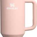 STANLEY Quencher H2.0 Tumbler with Handle and Straw 40 oz | Flowstate 3-Position Lid | Cup Holder Compatible for Travel | Insulated Stainless Steel Cup | BPA-Free | Peach Whip Gloss