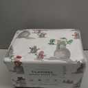 Great Bay Home Flannel Sheets Queen Size - 100% Turkish Cotton, Double-Brushed, Plaid and Stripe Bed Sheet Set - Ultra-Soft, Cozy, 4-Piece Bedding Set (Block Plaid - Taupe/Green/Red)