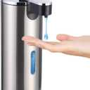 Automatic Soap Dispenser, Automatic Soap Dispenser Touchless, Kitchen & Bathroom, 3 Adjustable Volume for Liquid Soap, Water-Resistant, Hotel, Restaurant and School, Clog-Free, Stainless Steel