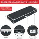 HOLDN' STORAGE Premium Wrapping Paper Storage Container - Durable 600D Tear-Proof, Fits 27 Rolls Gift Wrap, Extra Pockets for Ribbons & Bows, Underbed Storage - Ideal for Holiday Christmas, Black/White Trim