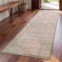 Hallway Runner Rug 2x6, Non Slip Washable Kitchen Runners Mat, Thin Entryway Floor Mat Fit Under Door, Soft Low Pile Indoor Carpet for Laundry, Morning Dawn
