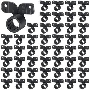 Briwooody 50 Pack 1/2 Inch Pex Suspension Pipe Clamps Tubing Supports for Pex, Copper, Cpvc Pipe, Butterfly Style(Black)