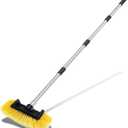 ZIMISI 59" Car Wash Brush with Long Handle, No Scratch Soft Bristle Cleaning Brush, Extendable Windshield Cleaner Tool, Car Cleaning Kit for Boat, RV, Truck, House Siding, Solar Panel (Yellow)