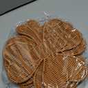 Set of 4 Rattan Woven St. Patrick's Day Shamrock Shaped Placemats Natural Shamrock Wicker Place Mats Washable Rustic Braided Table Mats for St. Patrick's Day Dining Table Spring Decoration