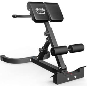 Hyper Back Extension Roman Chair - Back Extension Bench Machine for Glute, Hamstring and Lower Back, Multi-Functional Bench for Full All-in-One Body Workout, Foldable for Home Gym Fitness, 40.5" X 27.5" X 11.4"