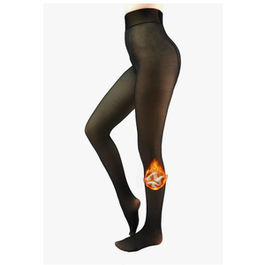 Fleece Lined Tights Sheer Women - Fake Translucent Warm Pantyhose Leggings Sheer Thick Tights for Winter XS/S
