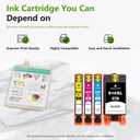 910XL Ink Cartridges Combo Pack (4-Pack, Black/Cyan/Magenta/Yellow) Replacement for HP 910XL 910 Ink Cartridges with OfficeJet 8010 8015 8018 Pro 8020 8025 8028 8030 8035 8025e 8028e Printer
