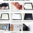 2 x OMISHE 9x9 inch Picture Frame Black for Wall Hanging or Tabletop Poster, Frame Display 7x7 inch with Mat or 9x9 Without Mat, Square Wall Gallery Photo Frame, Black