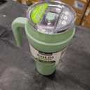 REDUCE 40 oz Stainless Steel Tumbler with Handle - Dual-Wall Vacuum Insulated Travel Mug, Sweat-Proof Lid & Reusable Straw - Keeps Drinks Cold for 24 Hrs, Fits Cupholders, Dishwasher Safe - Matcha