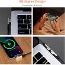 240W Right Angle 90 Straight Magnetic USB C Adapter Extender Straight USB4 40Gbps 8K 60Hz for Thunderbolt 3/4, MacBook Pro/Air, Steam Deck, PS5 (2 Pack) W/ 2 Connector Tips