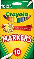 Crayola Broad Line Markers, Classic Colors 10 Each, 10 Count (Pack of 1) and 
Math Geometry Kit Set