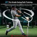 25 Degree Baseball Swing Path Trainer, Upgraded All-Aluminum Tubing Clamps Bat Path Trainer, Softball & Baseball Swing Path Trainer