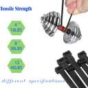 3 x Cable Zip Ties,300 Pack Black Assorted Sizes 4+8+12 Inch,Multi-Purpose Self-locking Nylon Cable ties,Plastic Wire Ties for Home,Garden,Plants, Fence, Holiday Lights,Workshop
