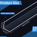 Sasylvia 10 Pcs Wall Corner Protector Guards, Vinyl 3/4 x 48 Inches Corner Trim Molding, Avoid Scratching Scuffs, Ease Install and Cleaning for Door Countertop Furniture Cabinet Protection, Clear
