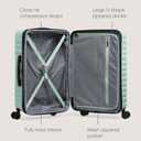 U.S. Traveler Boren Expandable Hardside Rugged Travel Luggage with 8 Spinner Wheels, Mint, Checked-Medium 26-Inch, Checked-medium 26-inch, No Usb Port