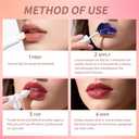 2 x Lip Stain Peel Off  Long Lasting Waterproof Lip Tint, Smudge Proof Transfer Resistant Lip Stains Tattoo,High Pigment Matte Lip Color, Kiss Proof Peel Off Lip Stain Masque,All-Day Stay Lip Makeup 07#