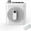 15W Wireless Voice Amplifier with 2 Magnetic Lavalier Mics & Noise Reduction - Bluetooth 5.3 PA System for Teachers, Tour Guide, Yoga - 15H Rechargeable Battery, Waist-Mount Design (White)