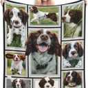 English Springer Spaniel Blanket Springer Spaniel Decor Throw Blanket Soft Flannel Fluffy Plush Fuzzy Fleece Stuff Blanket Gifts for Dog Lover Girl Kids Man Woman Boys Adults for Bed Sofa 40"X50"
