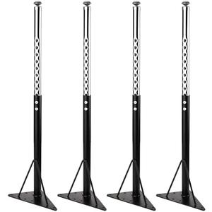 Adjustable Table Legs, 20-30 inch for Activity & Office Tables - Set of 4 (Black)