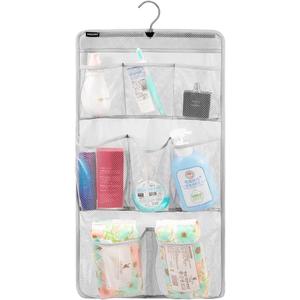 Mesh Shower Organizer Hanging Caddy Quick Dry Bathroom Storage for Toiletry Accessories with Rotating Hanger (8 Pockets)