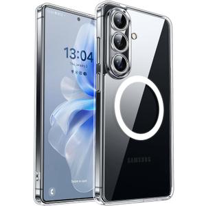 CANSHN Designed for Samsung Galaxy S26 Case (6.3 inch), Upgraded [Full Camera Protection] [Compatible with Magsafe] Shockproof Protective Phone Cover, Clear