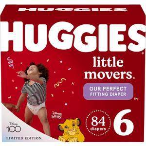 Huggies Little Movers Baby Diapers, Size 6 (35+ lbs), 84 Ct
