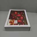 Set of 10 Multiple Styles Glass Christmas Ball Ornaments for Tree Decorations, Red
