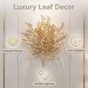 40 Pcs Decor Fake Leaves for Christmas Decor Gold Leaf Artificiales para Table Wedding Home Room Office Decoracion (21inch)