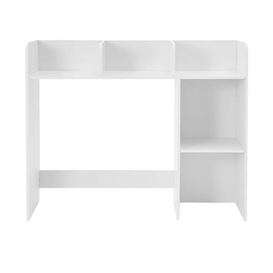 GlossyEnd Sturdy & Elegant Wood Desk Bookshelf Organizer, Office Storage Holder, Desktop Organizer, Collage Dorm, White