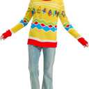 MGparty Ugly Christmas Sweater for Women 2025 Christmas Cute Light Up Sweaters Holiday Party Novelty Funny Pullover (Large, Yellow)