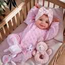 BABESIDE Reborn Baby Dolls Silicone Full Body Sunny - 17 Inch Cute Soft Realistic Baby Doll Poseable Smiling Real Life Baby Dolls with Complete Accessories for 3+ Years Old Gifts, Pretend Play