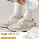 Womens Mini Crew Ankle Athletic Cotton Socks for Women (White)