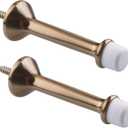 Triumph Hardware 3" inch Heavy Duty Solid Rigid Door Stop with Soft Rubber Tip, Zinc Alloy Metal Solid Door Stopper Protect Wall & Door, (Champagne Bronze)