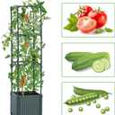LINEX Raised Garden Bed Planter Box with Trellis, 41.3” Tomato Planters for Climbing Plants Vegetable Vine Flowers Outdoor Patio, Tomatoes Cage w/Self-Watering
