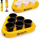 A11N Sports Bucket Toss Game Set – Outdoor Yard Pong Style Game with 12 Buckets & 6 Balls, Fun Lawn Game for Beach, Camping, Tailgating, Backyard, Family & Adult Parties