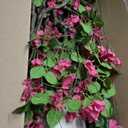 6ft Artificial Bougainvillea Tree, Tall Potted Lifelike Tree Indoor, Faux Tree with Wood Trunk and Pink Flowers for Outdoor, 2 Pack