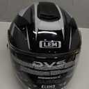 LEM Modular Motorcycle Helmets Fiberglass, Full Face Motorcycle Helmet Flip Up for Touring, DOT Certified, Release Sun Visor & Removable Comfort Liner, Lightweight Street Bike Helmet (Grey/Black,L)