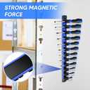 6 Piece Magnetic Tool Organizer Set, Holds Screwdrivers, Wrenches & Sockets (12-Slot Rail x3, L/M/S Socket Holders), Workshop Wall Mount, Space-Saving Tool Storage, Strong Grip (Tools Not Included)