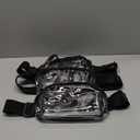 anywhere belt bag, black straps, clear, 3 pack