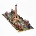 Travel Pop Up Card,3D Pop Up Card for World City, Handcrafted 3D Card Featuring Iconic Landmarks Greeting Card for Travel Lover (Eiffel Tower)
