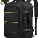 Vancropak Travel Personal Item Backpack for Spirit Airlines with Shoe Compartment Removable, 18x14x8 TSA Approved Underseat Carry on Backpack, Large Luggage Suitcase Bag Fit 17.3" Laptop, Black
