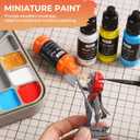 Nicpro 18 Colors Model Paint Set, 20ml Ready to Use Modeling Acrylic Paints, Brush & Airbrush Compatible, Miniature Paint Set for Beginners & Artists on Models, Figures, Crafts, Canvas, with 1 Thinner