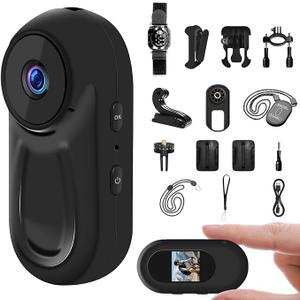 1080P Sports Action Camera, Mini Body Camera with Audio and Video Recording, Wearable Action Body Cam, Portable Recorder with Magnetic Back Clip, Camcorder for Traveling, Pet, Vlogging, Cycling